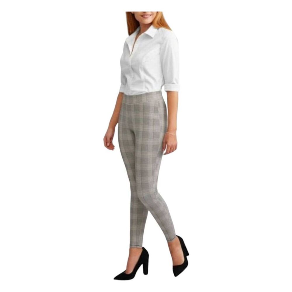 Calvin Klein Ankle Pants SZ 4 Gray Plaid